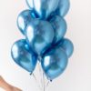 Сет из воздушных шаров синий хром фото
